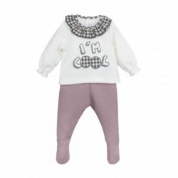 CONJUNTO BEBE POLAINA ROSA...