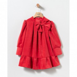 VESTIDO NIÑA LAZADA PANA ROJO