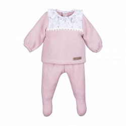 CONJUNTO BEBE POLAINA NUDE