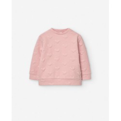 SUDADERA BEBE CORAZONES ROSA