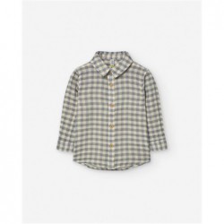 CAMISA BEBE CUADROS GRIS