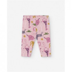 LEGGIN BEBE ANIMALES ROSA