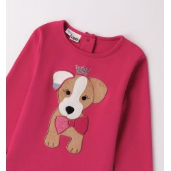 CAMISETA NIÑA PERRITO FUCSIA