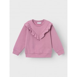 SUDADERA NIÑA VOLANTE ROSA