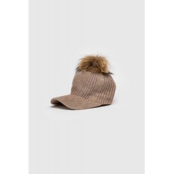 GORRA PUNTO POMPON PELO