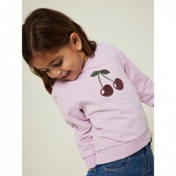 SUDADERA NIÑA CEREZAS ROSA