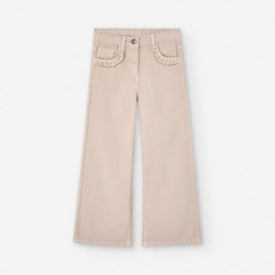 PANTALON NIÑA VOLANTITO BEIGE