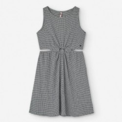 VESTIDO CHICA CUT VICHY NEGRO