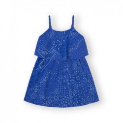 VESTIDO NIÑA BANDANA AZULON