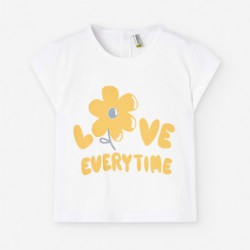 CAMISETA BEBE FLOR AMARILLA