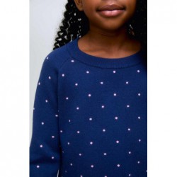 JERSEY NIÑA AZUL LUNARES ROSAS