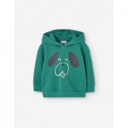 SUDADERA BEBE NIÑO PERRO VERDE
