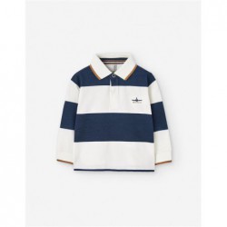 POLO BEBE NIÑO RAYAS MARINO