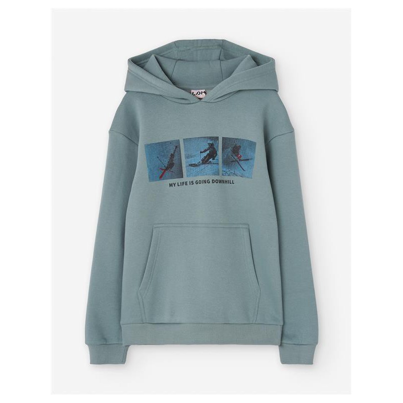 SUDADERA CHICO SKI VERDE AGUA