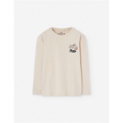 CAMISETA NIÑO MOTO BEIGE