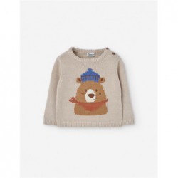JERSEY BEBE NIÑO OSO BEIGE
