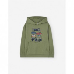 SUDADERA NIÑO COCHES VERDE