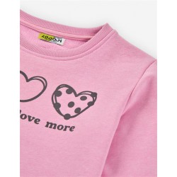 SUDADERA NIÑA CORAZONES ROSA