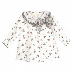 VESTIDO NIÑA FLORECITAS BLANCO