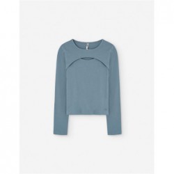 CAMISETA CHICA CUT VERDE AGUA