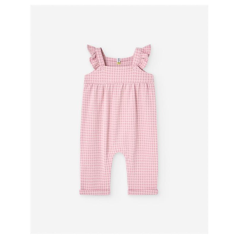 MONO BEBE NIÑA PATA GALLO ROSA