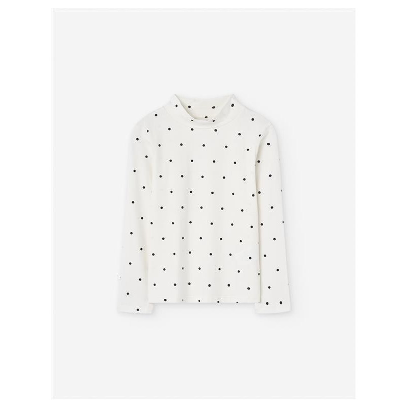 CAMISETA NIÑA TOPOS NEGROS