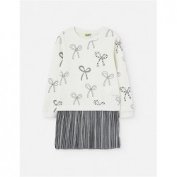 VESTIDO NIÑA LAZOS FALDA PLISADA