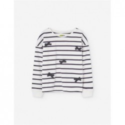 SUDADERA NIÑA RAYAS & LAZOS