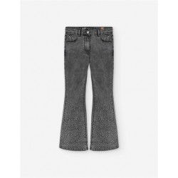 PANTALON DENIM CHICA BRILLO GRIS