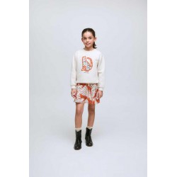 SUDADERA NIÑA GATO PUNTOS CRUDA