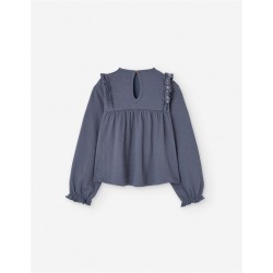 BLUSA NIÑA PUNTO CRUZ AZUL