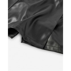 FALDA PANTALON CHICA POLIPIEL NEGRA