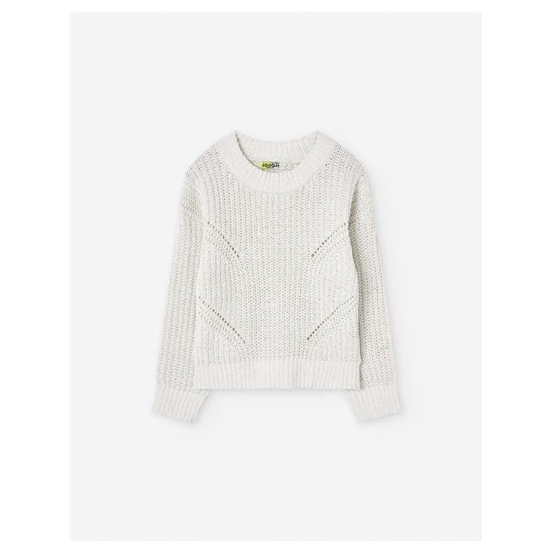 JERSEY NIÑA PUNTO LUREX BLANCO