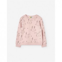 SUDADERA NIÑA CONEJITOS ROSA