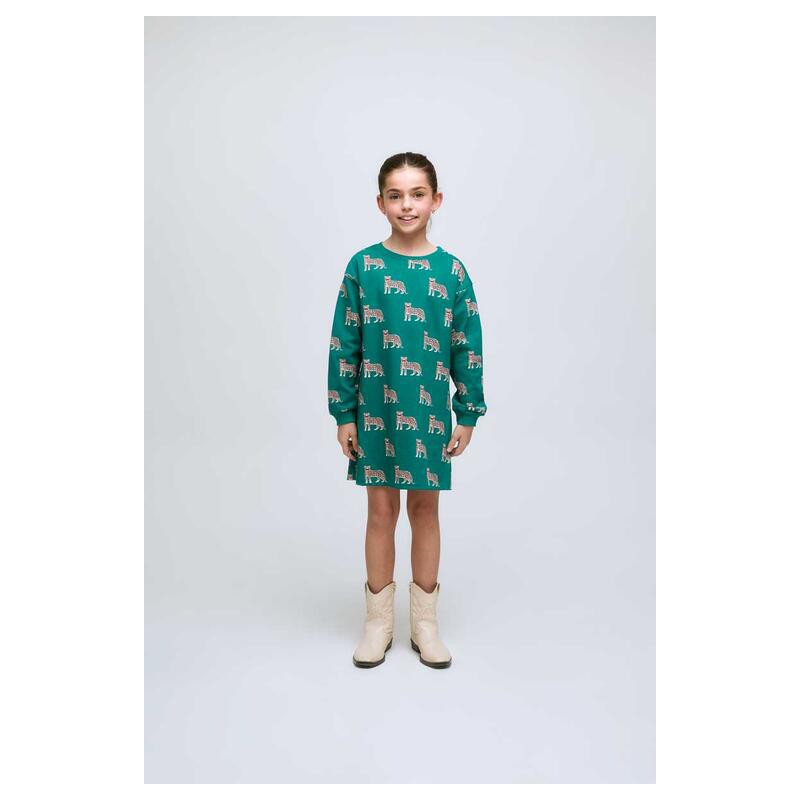 VESTIDO NIÑA TIGRES VERDE COMPAÑIA FANTASTICA