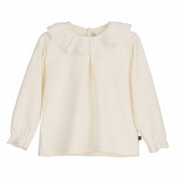BLUSA NIÑA CUELLO PUNTILLA...
