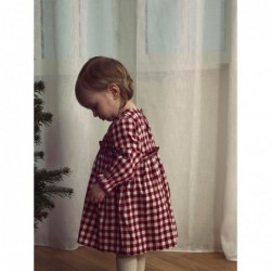 VESTIDO BEBE VICHY ROJO