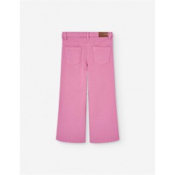 PANTALON DENIM NIÑA ANCHO ROSA