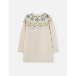 VESTIDO NIÑA PUNTO GRECA BEIGE