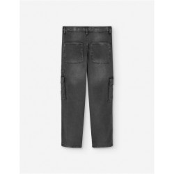 PANTALON DENIM CHICO CARGO NEGRO