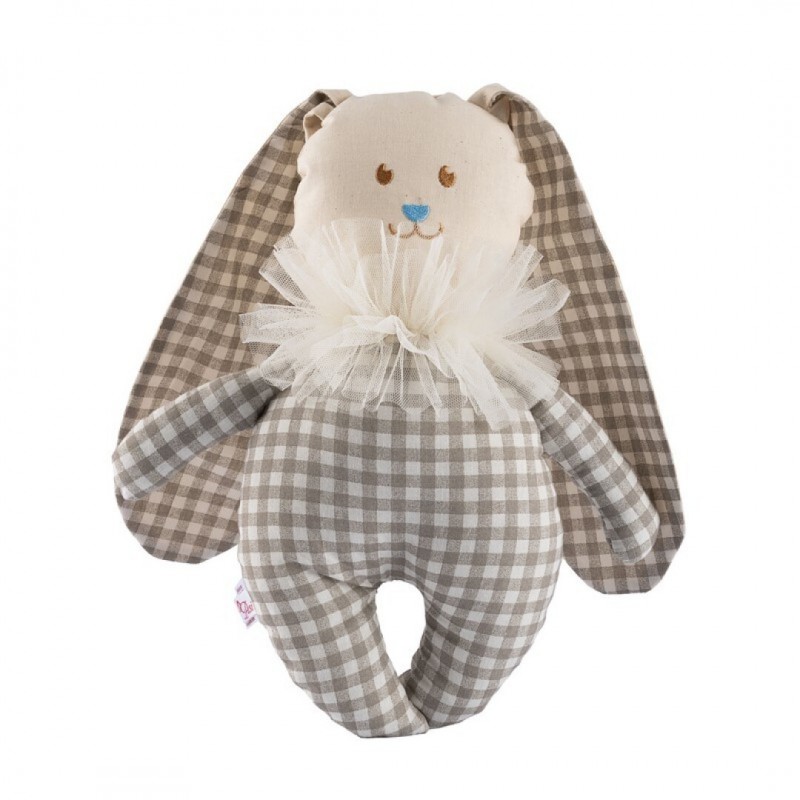 PELUCHE MATEO 34 CM VICHY GRIS