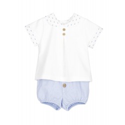 CONJUNTO BEBE PLUMETI AZUL