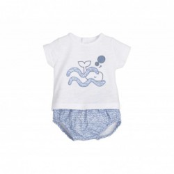 CONJUNTO BEBE POLOLO OLAS AZUL
