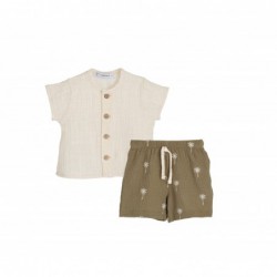 CONUNTO NIÑO PALMERAS KHAKI