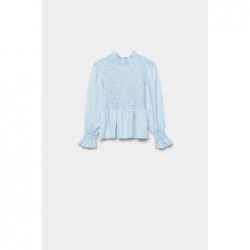 BLUSA TEEN CUADROS NIDO DE ABEJA