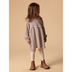 VESTIDO NIÑA RAYAS BURDEOS...