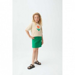 JERSEY NIÑA MANGA CORTA TULIPAN BEIGE