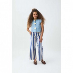 TOP NIÑA DENIM FLOR CROCHET