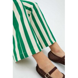 PANTALON NIÑA ANCHO RAYAS VERDES