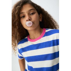 CAMISETA NIÑA RAYAS AZULONAS COMPAÑIA FANTASTICA